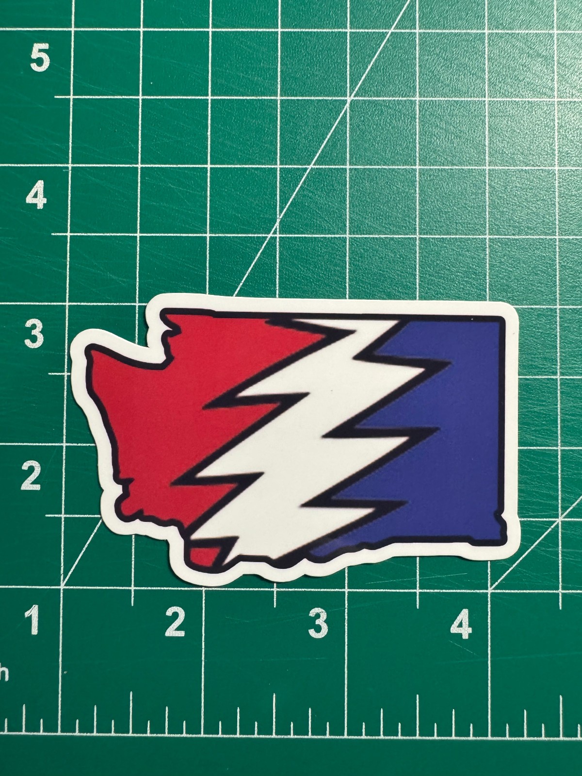 Washington Stealie – Grateful Dead – Laminated Vinyl Sticker 3&Prime;x2&Prime;