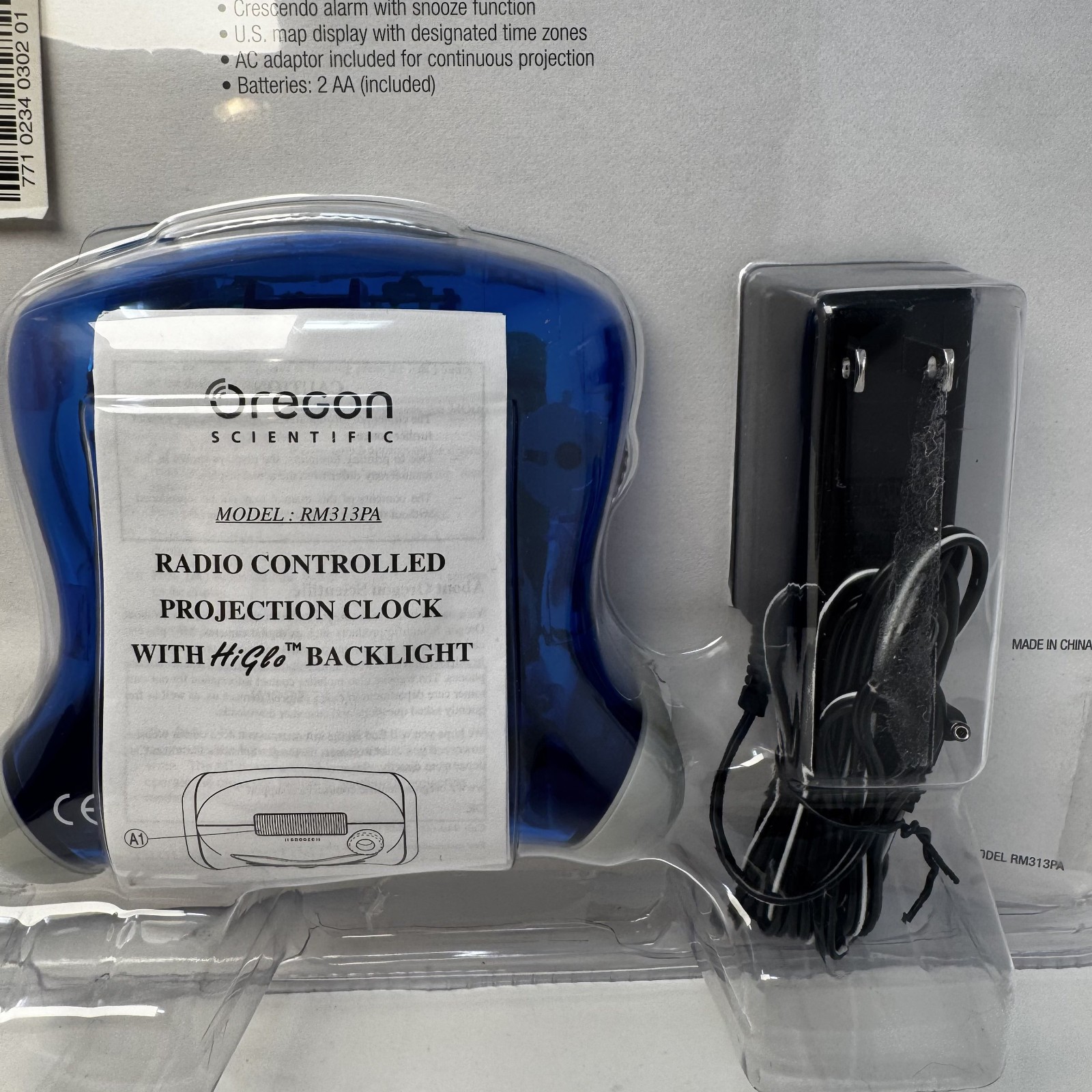 Oregon Scientific Atomic Projection Alarm Clock RM313PA Blue
