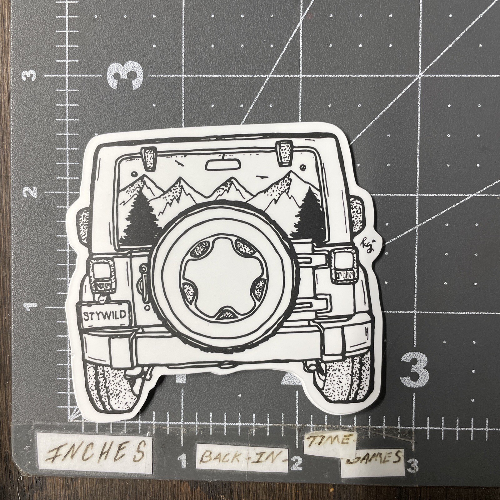 Small Jeep Humor VSCO Sticker For Bottle Guitar Phone Laptop AB