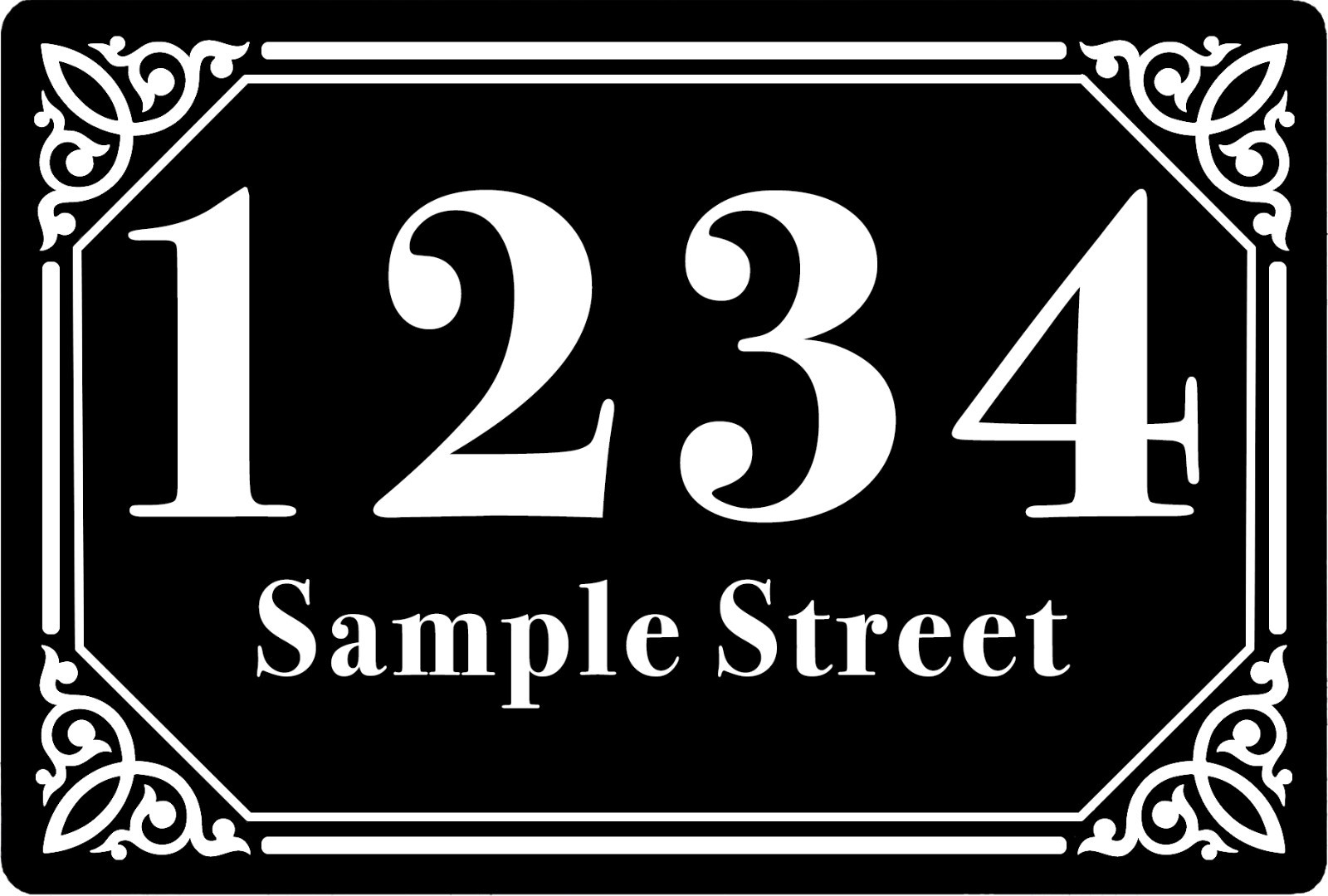 8&Prime; x 12&Prime;Custom Metal Sign House Number Plaque Personalized Home Address Any Text