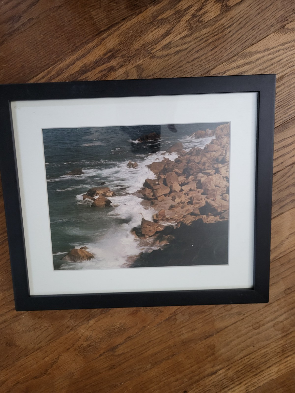 Beach Ocean Seascape Shore Color Framed Photograph 16×20 inch