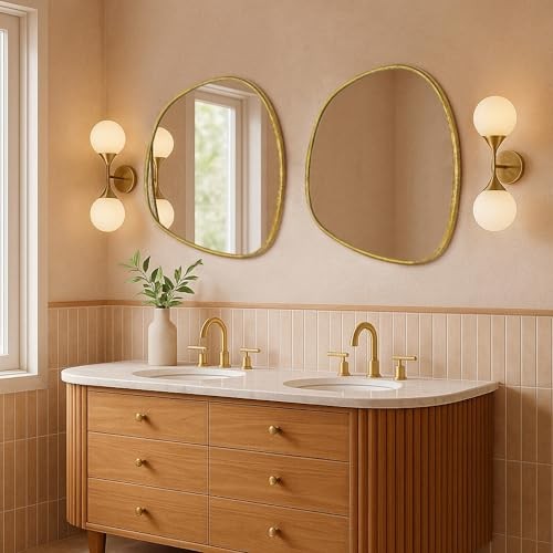 Asymmetrical Irregular Shaped Antiqued Gold Foil 27&Prime;L x 27&Prime;W Antique Gold Foil