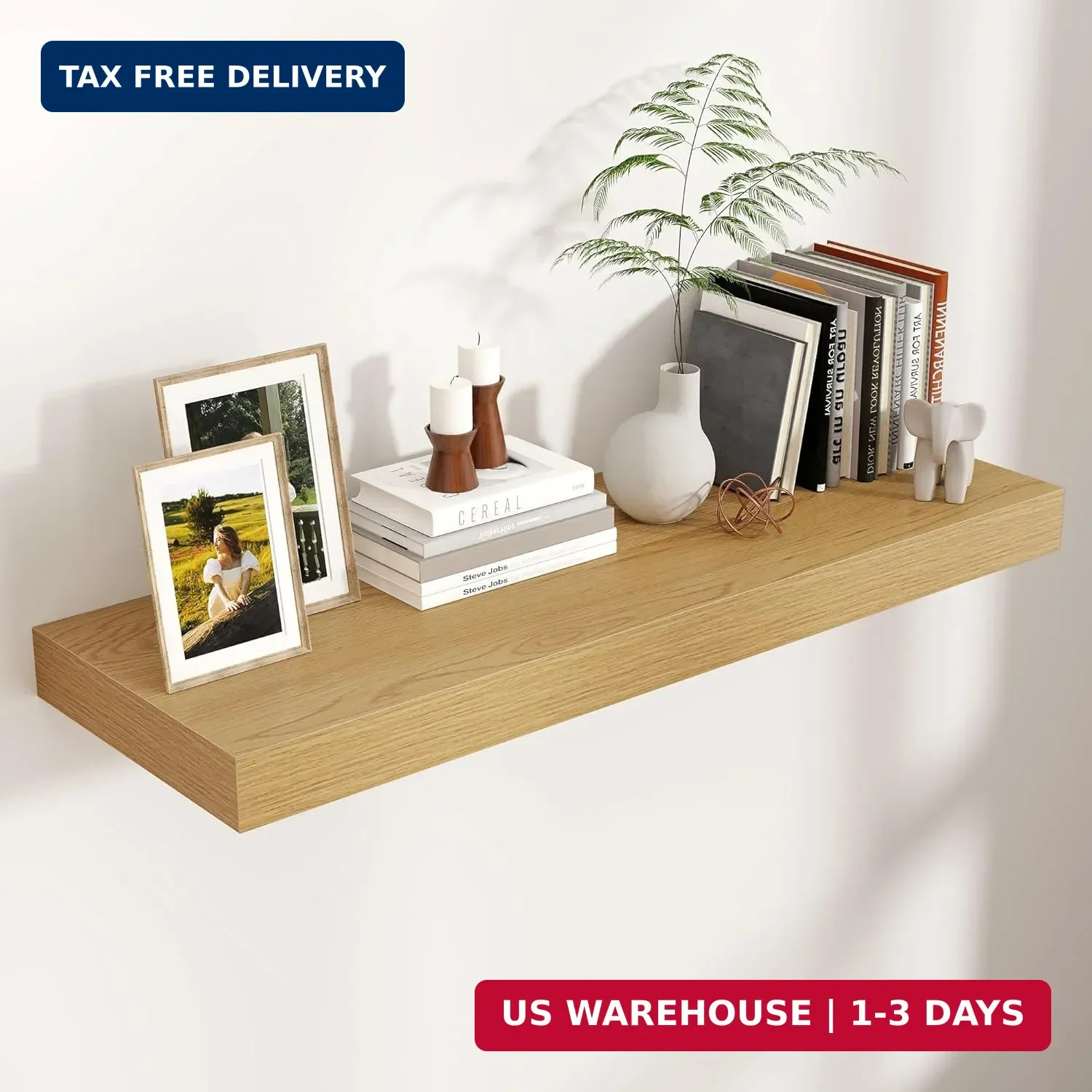 Venusmiles Floating Shelves for Wall, 36 Inch Wide x 12 Inch Deep Floating Shelv