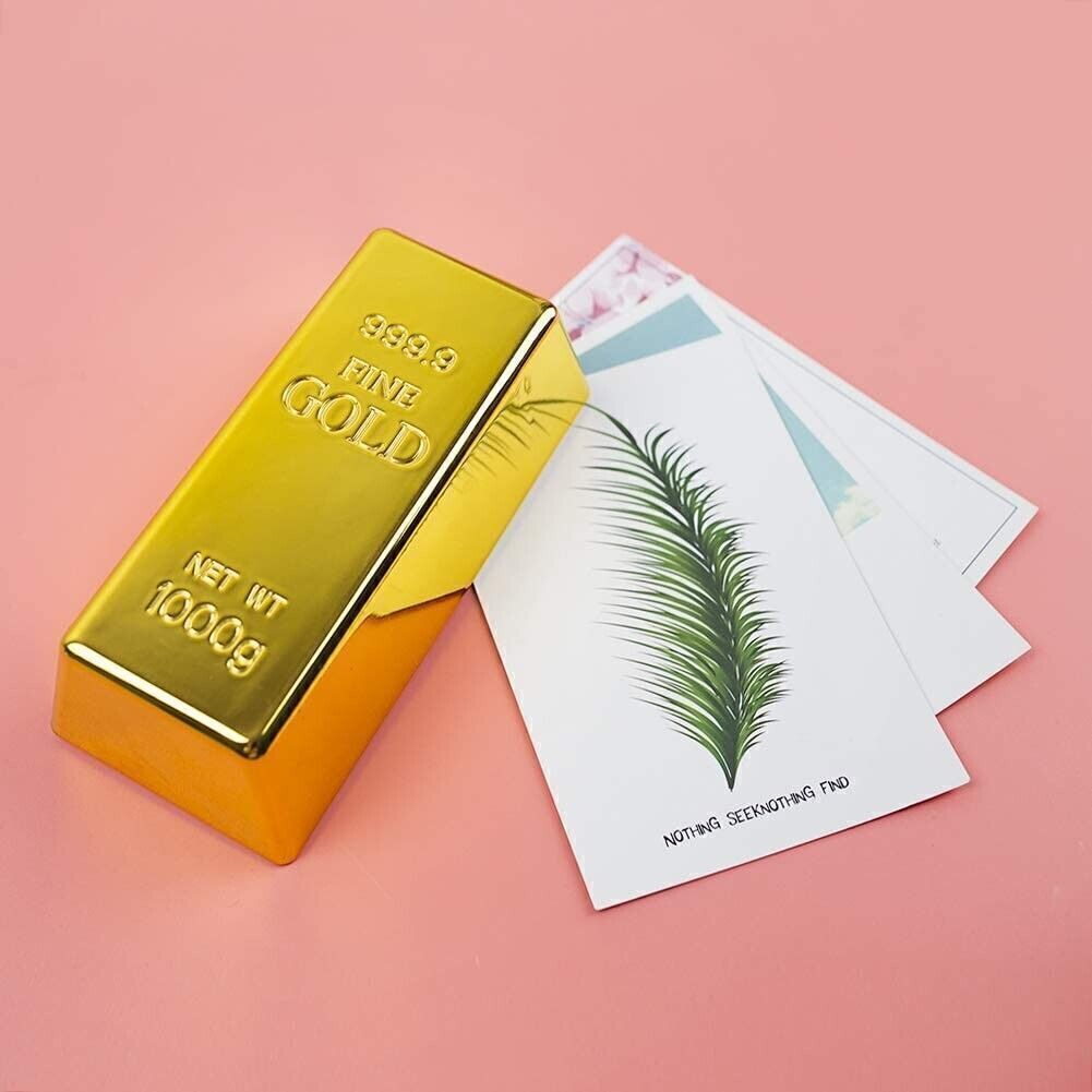 Fake Gold Bar Toy Mini Fake Golden Brick For Craft Bullion Gold Bar Prop Decor