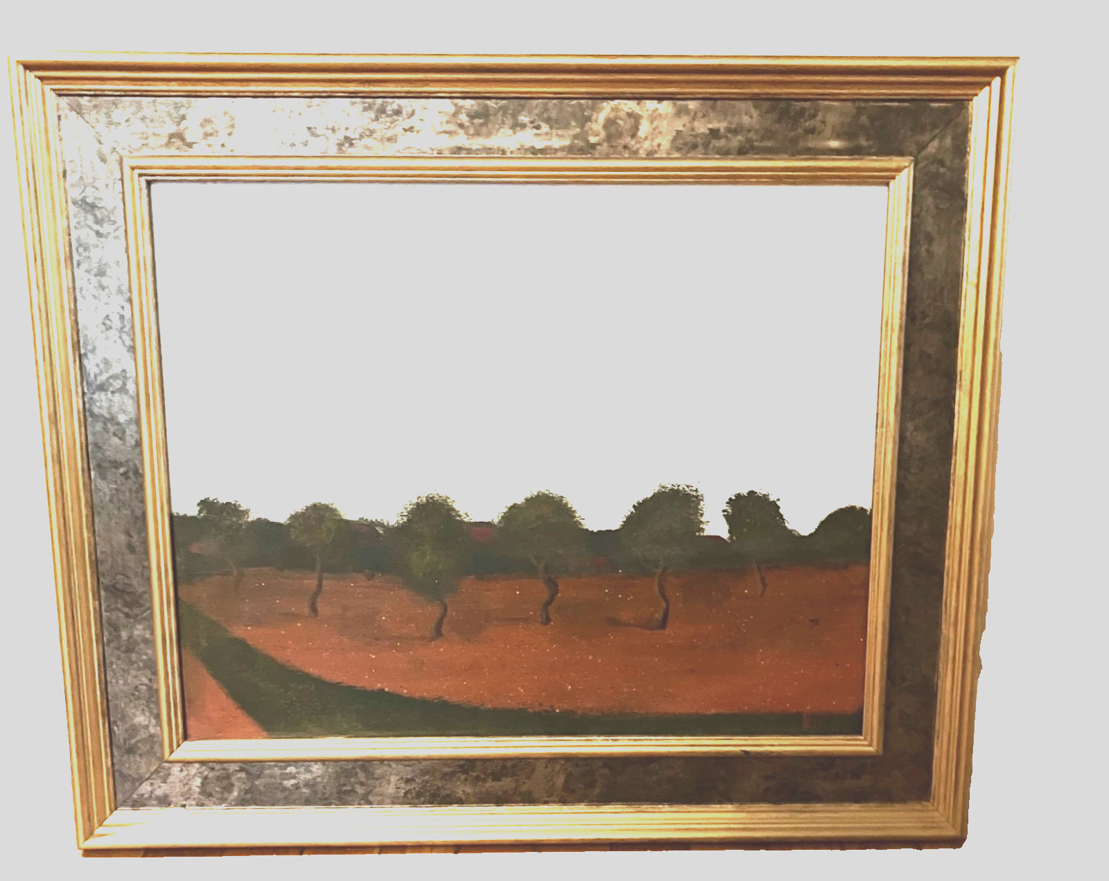 Original Framed Acryllic On Canvas Painting Titled « Home » Nature Trees 20 x 16&Prime;