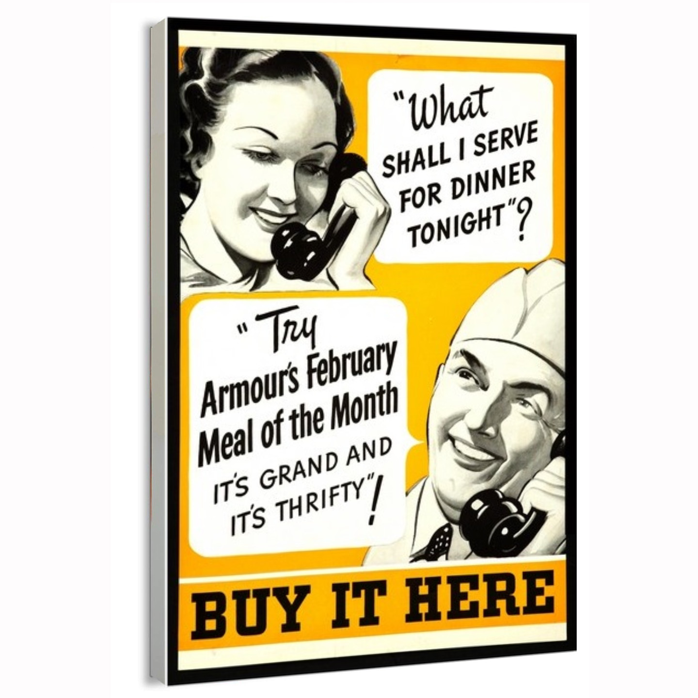1937 Supermarket Poster Pop Culture Poster or Canvas Home Decor Art Print