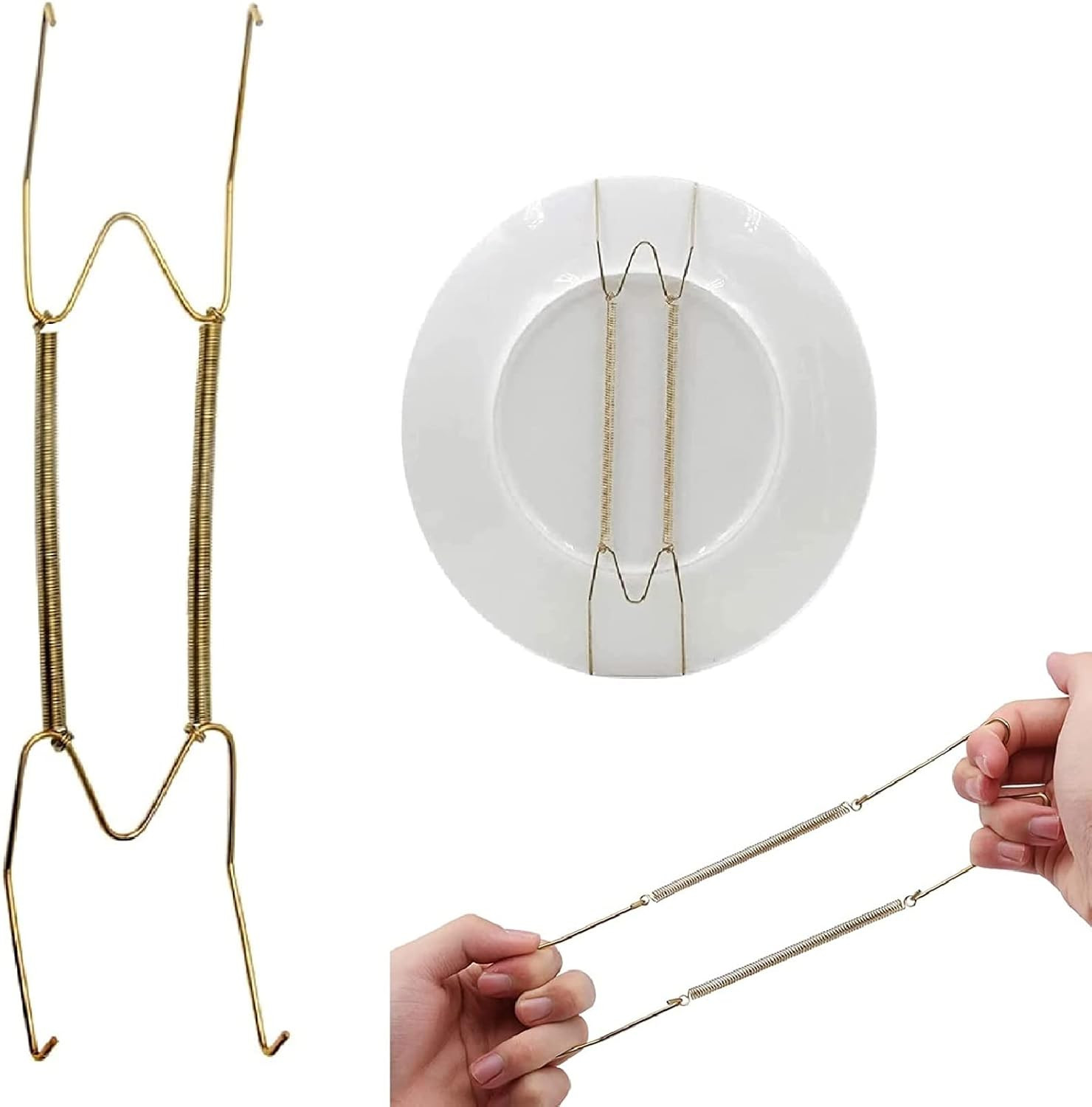 8 10 12 14 16Inch Plate Hangers for Walls Dish Stainless Steel Decorative