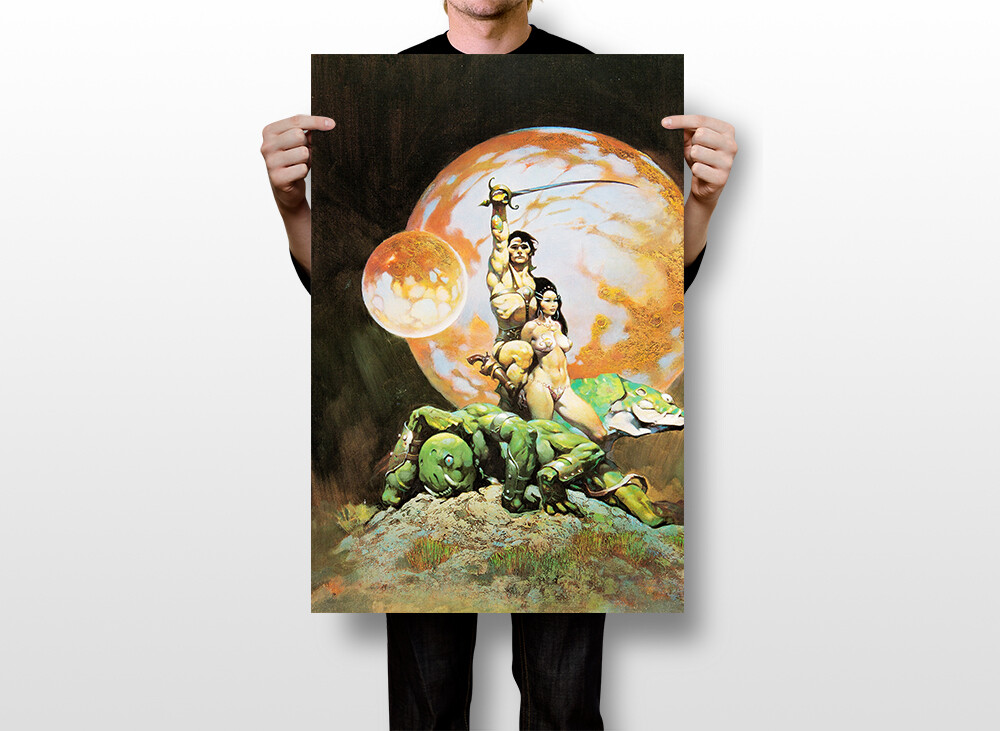Red Planet Frank Frazetta A Princess of Mars Art Wall Room Poster – POSTER 20×30