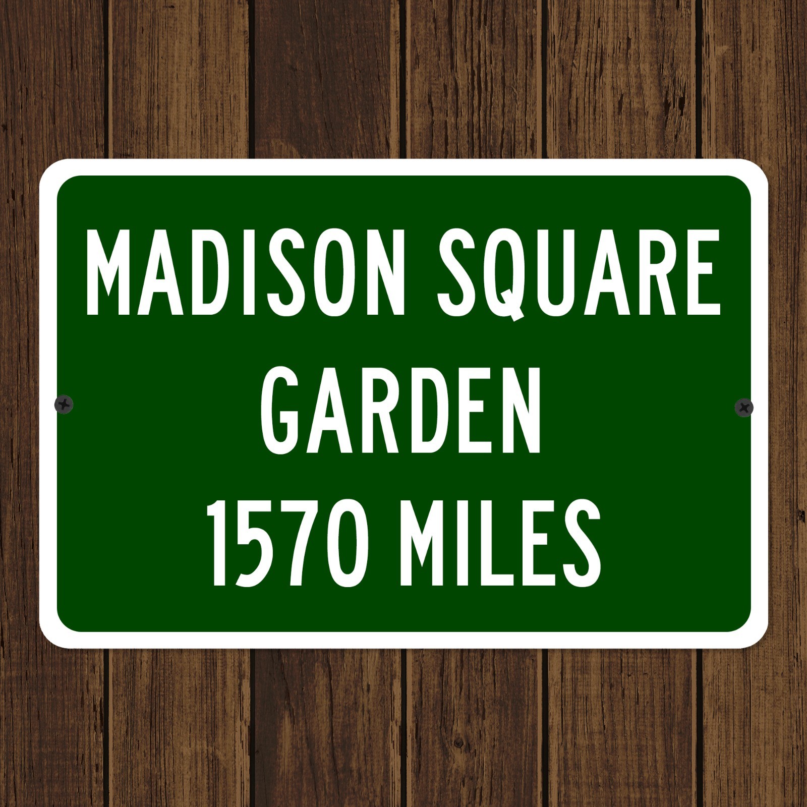 Madison Square Garden Custom Distance Sign New York Knicks Basketball Fan Gift