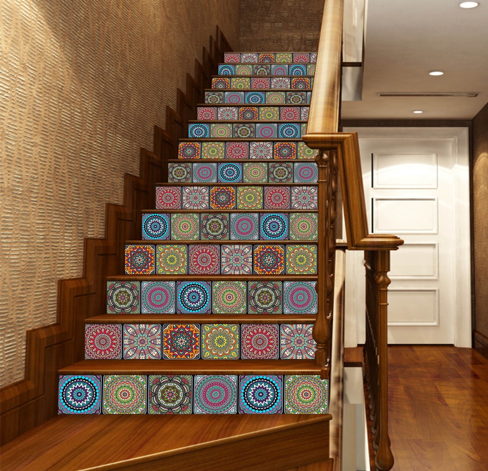 3D Ethnic Pattern AZ549 Stair Risers Decoration Mural Vinyl Wallpaper Kay