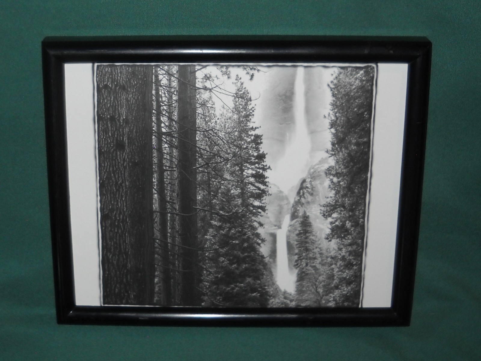 Upper & Lower Yosemite Falls *8×10 Framed Poster Print *Black & White *Framed VG