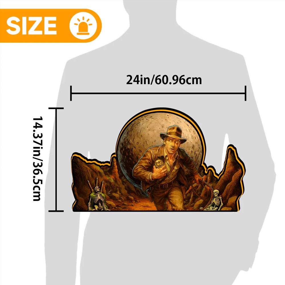Indiana Jones 3D Printed Lightbox Led Pinball Topper IJ Toppers Arcade Decor
