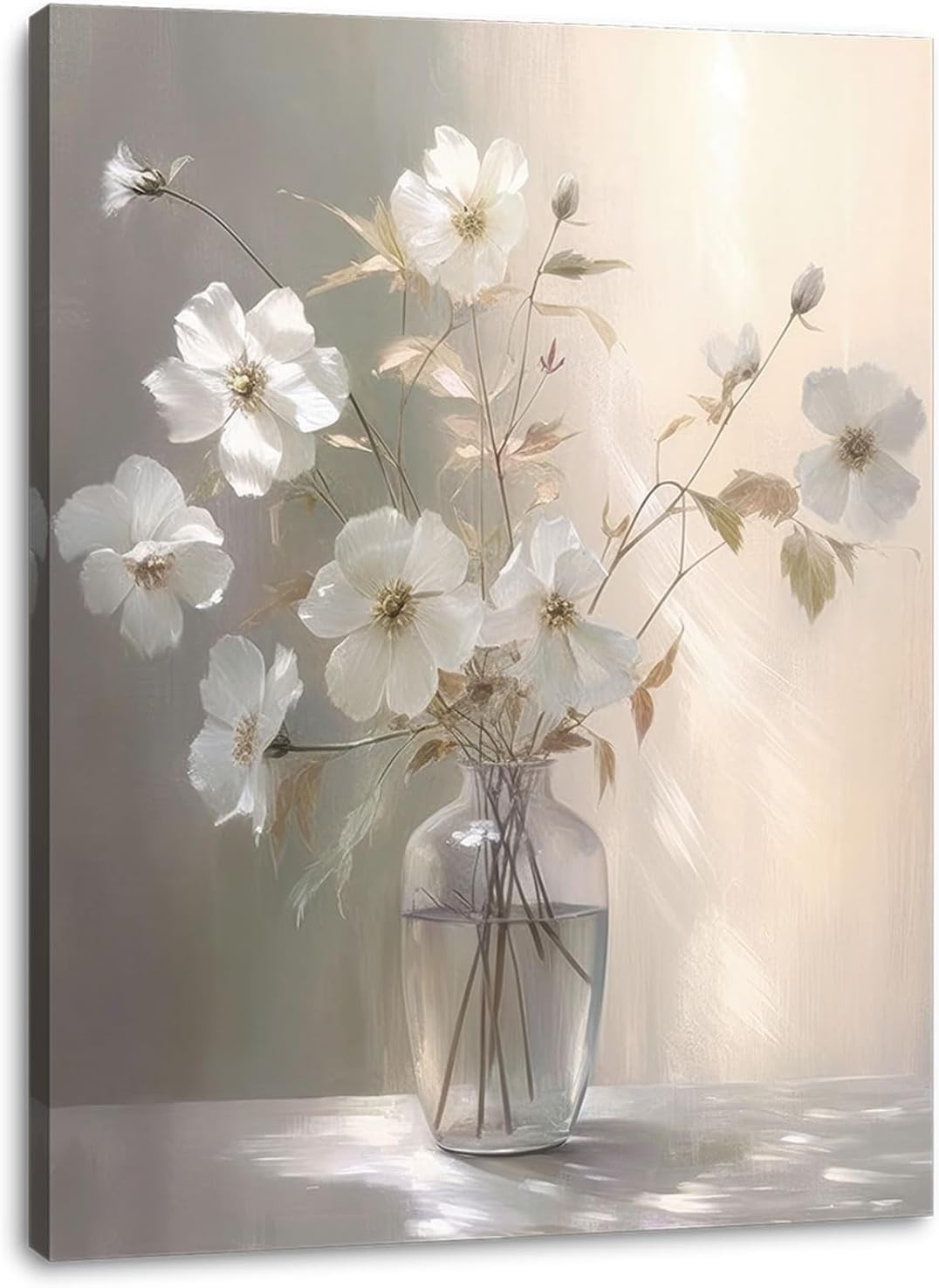 Floral Canvas Wall Art Bathrooms & Bedrooms Framed Artwork Modern Wall