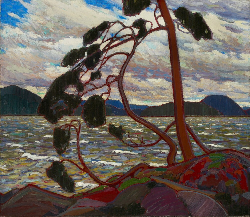 Tom Thomson The West Wind 1917 – Canadian Impressionist Landscape Oil on Canvas