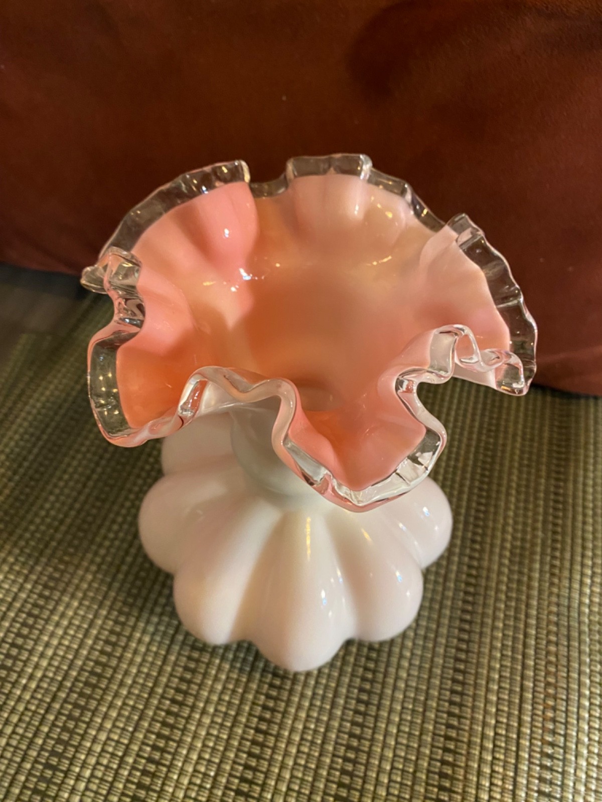 White and pink vase