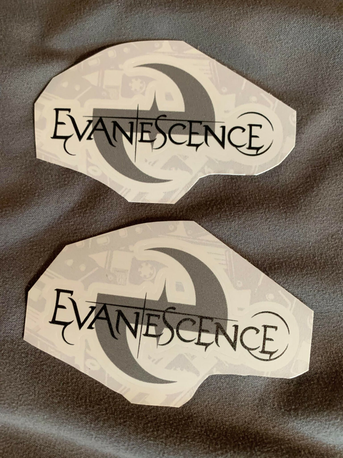 Lot of (2) EVANESCENCE 1 1/2&Prime; x 2 1/2&Prime; Band STICKERS Black White FAST! FREE SHIP
