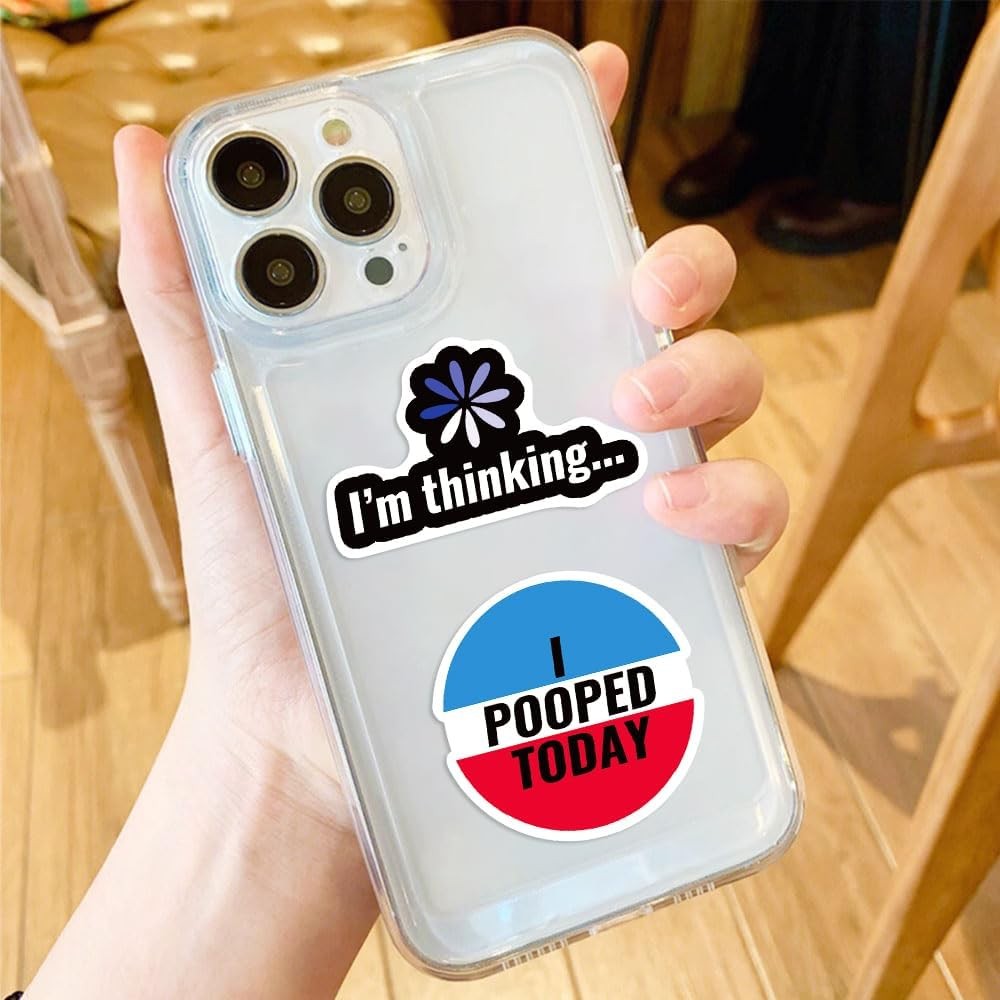 100 PCS Funny Stickers for Adults Teens, Sarcastic Meme Stickers Pack, Waterproo