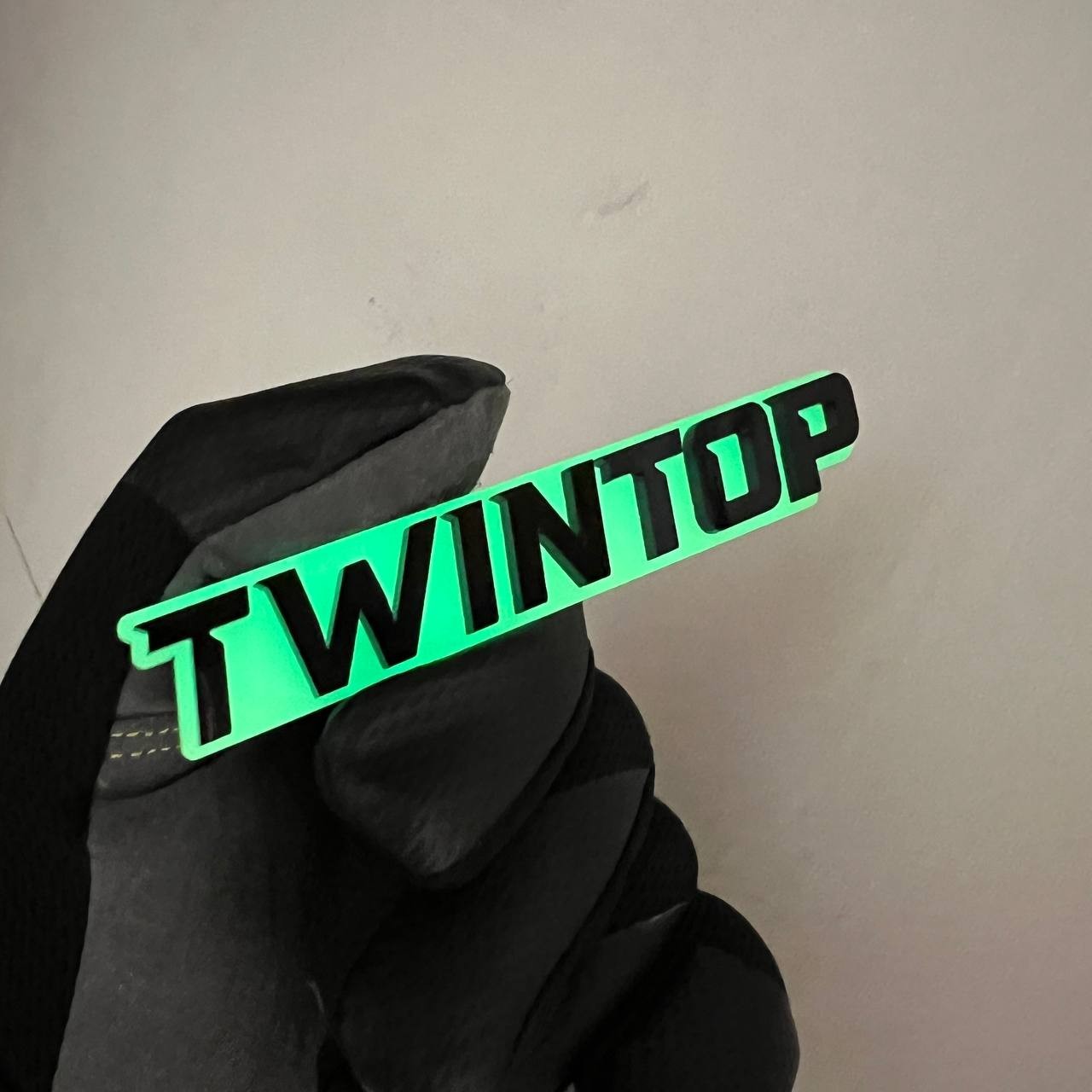 Custom GLOW IN DARK Laser Cut Acrylic Emblem Car Badge Customized Text Names