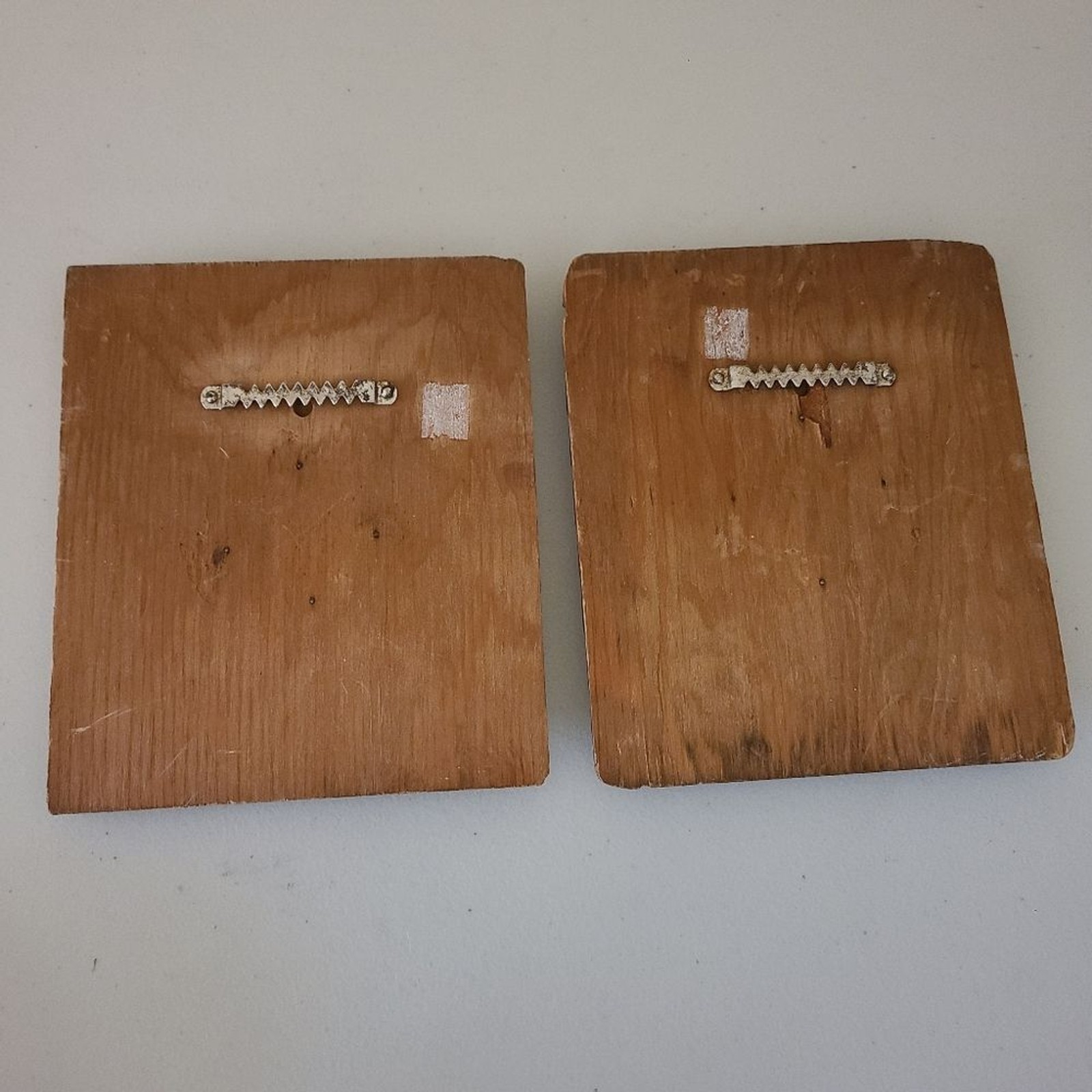 vintage 1970s hummel style Evans wooden wall plaques cottagecore set of 2