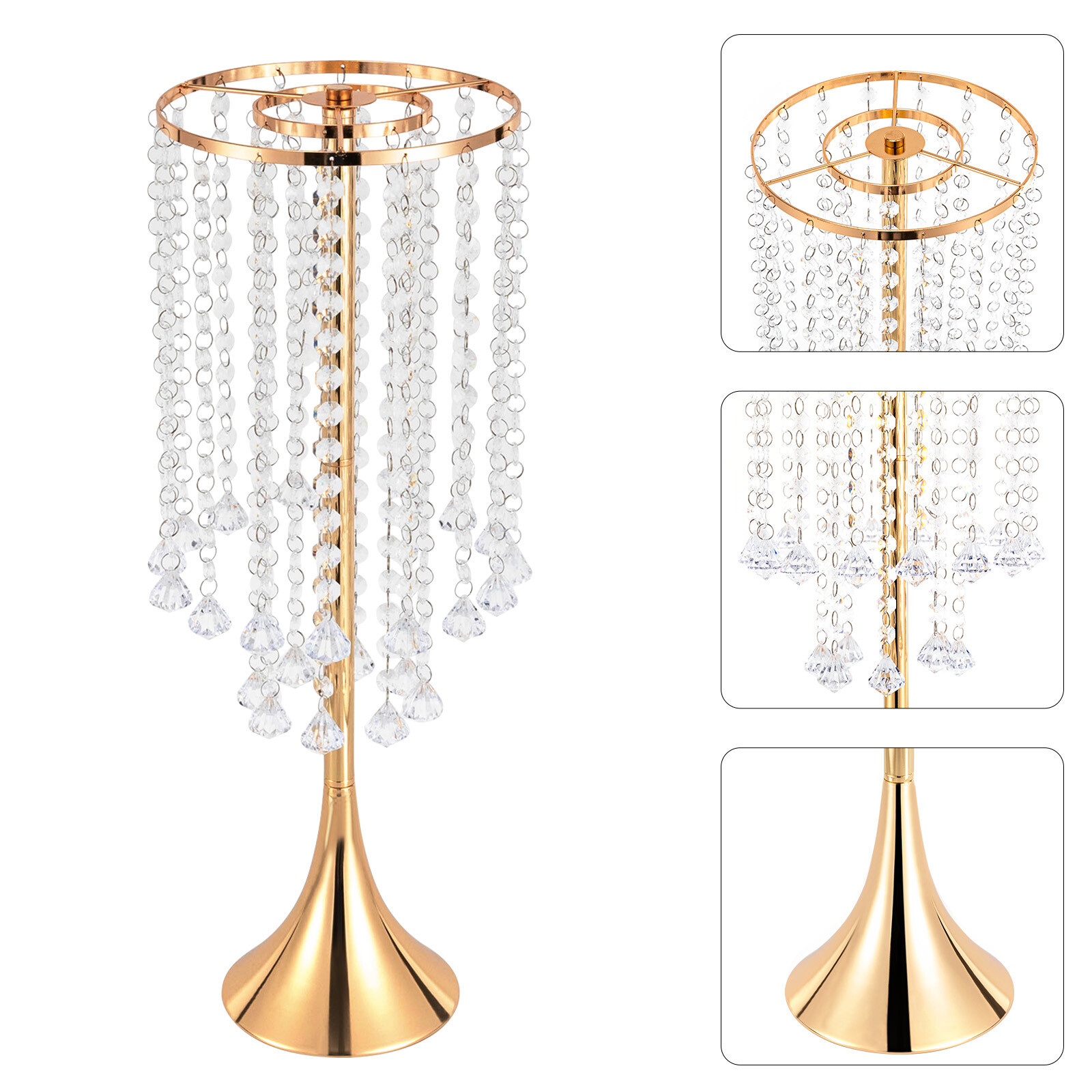 10 Pieces Crysta European Style Floral Vase Flower Vases Table-top Trumpet Vase