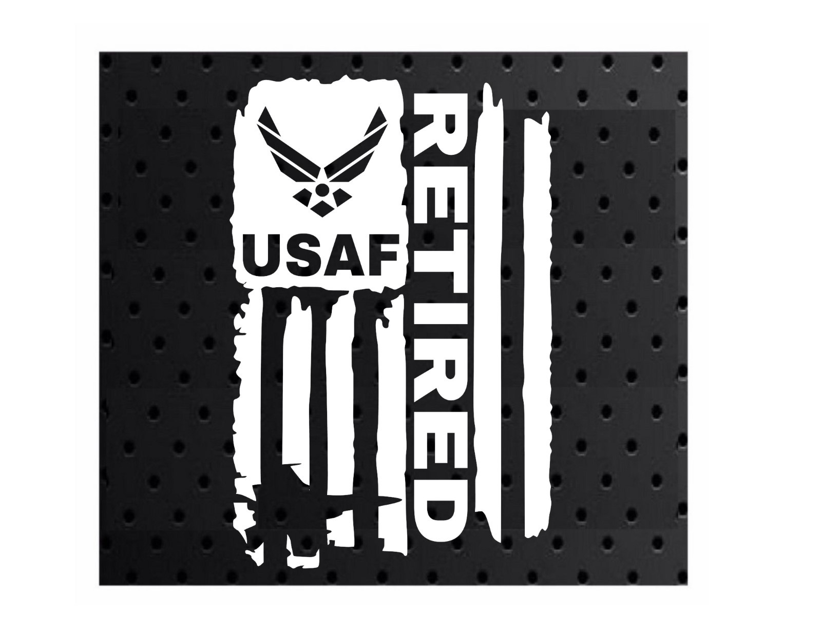 DISTRESSED USAF UNITED STATES AIR FORCE FLAG RETIRED DECAL STICKER 3.8&Prime; x 6.0&Prime;