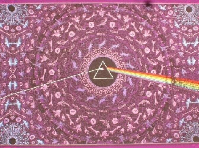 New Purple Pink Floyd Dark Side of the Moon Tapestry Wall Decor Hanging Art NIP