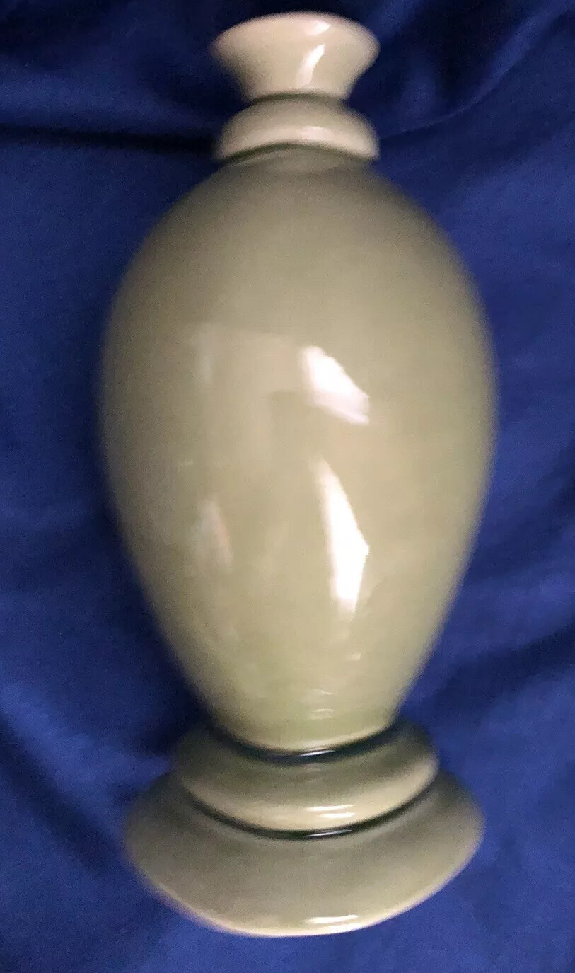 SET OF 3 VASES LIVE LOVE LAUGH GREEN VARIOUS SHAPES VINTAGE OCTOBER HILL