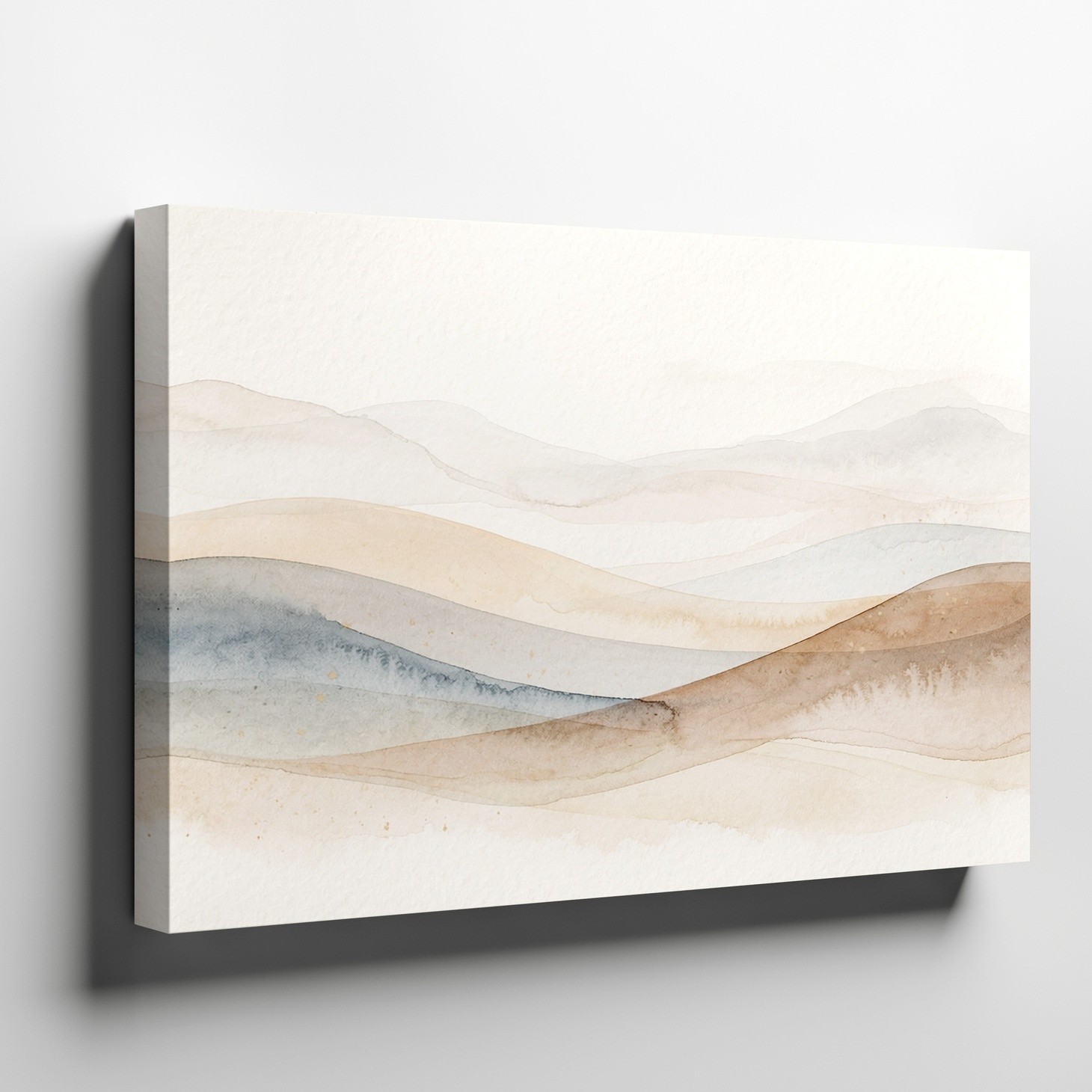 Neutral tones abstract landscape canvas wall art modern minimalist decor print