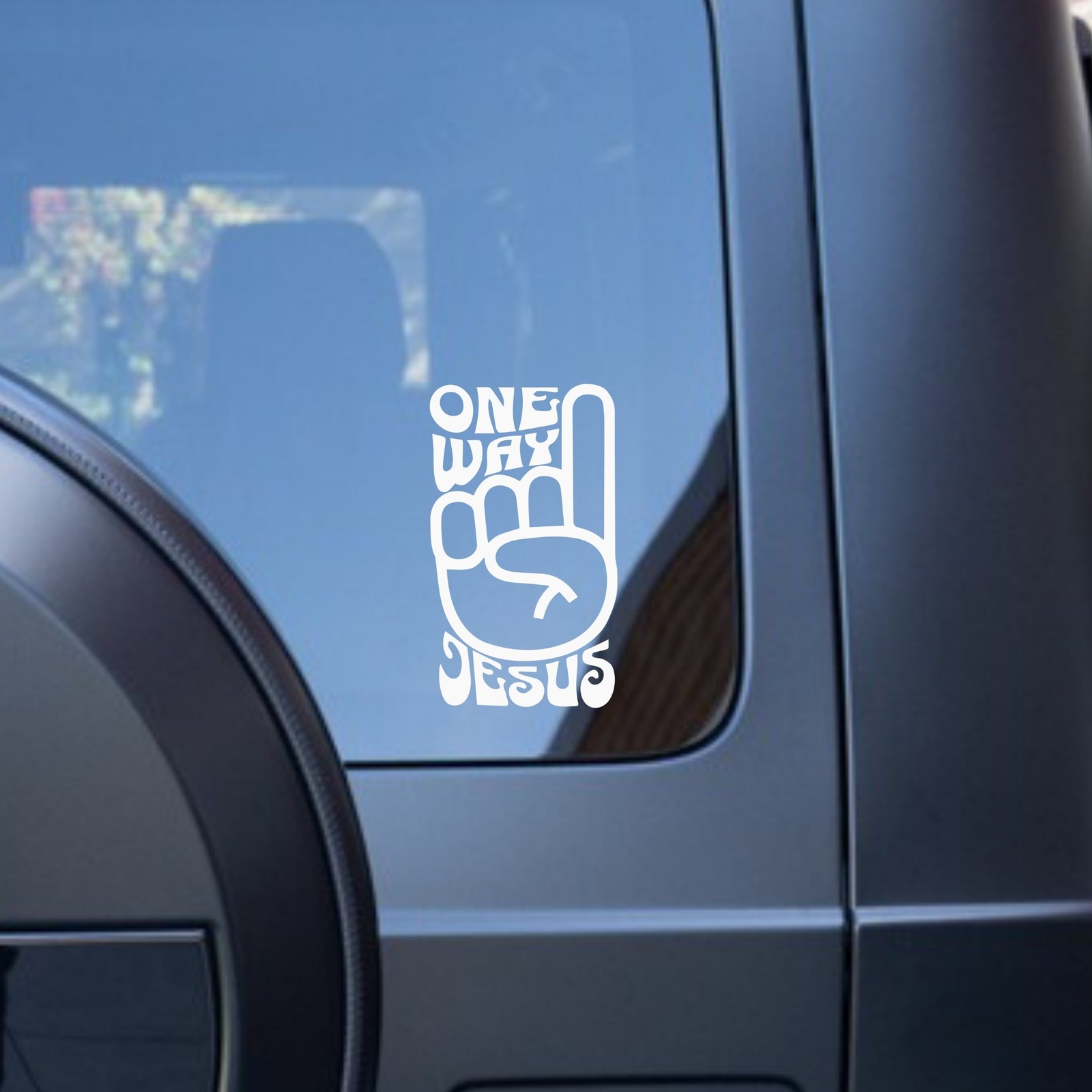 One Way Up – Christian Car Vinyl Decal Bumper Sticker for Car