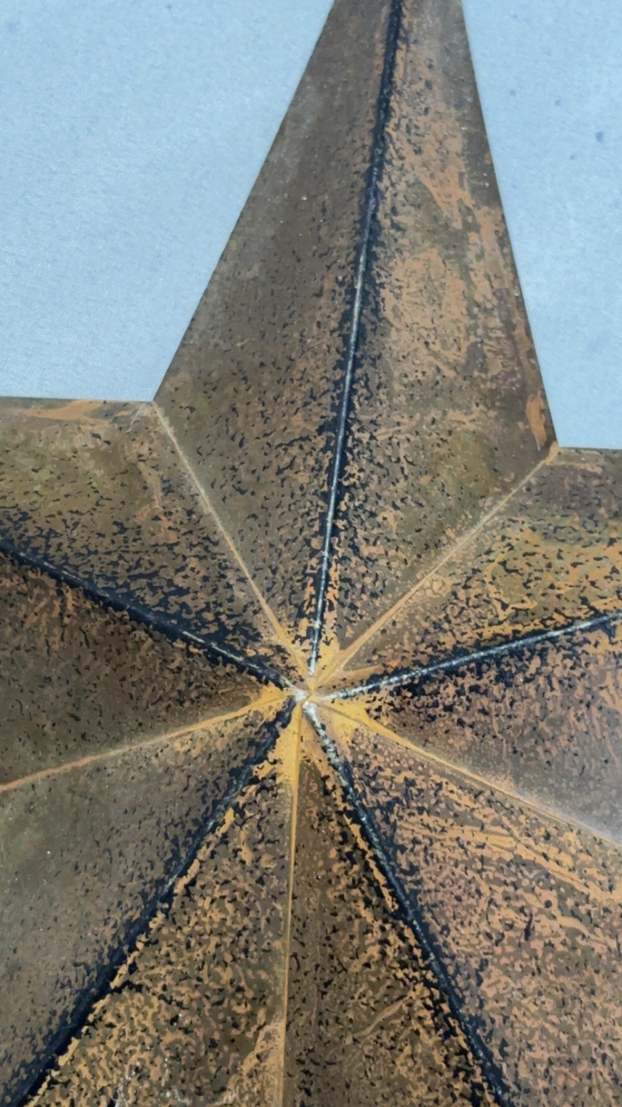 Rust and Black Metal Whimsical Barn Star 12” Primitive Decor Farm Country