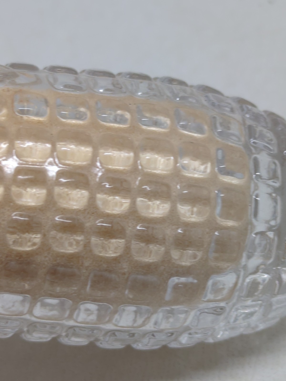 2 Clear Glass Ear Of Corn Shaped Bottle Embossed Texture 7.5” Tall Sealed