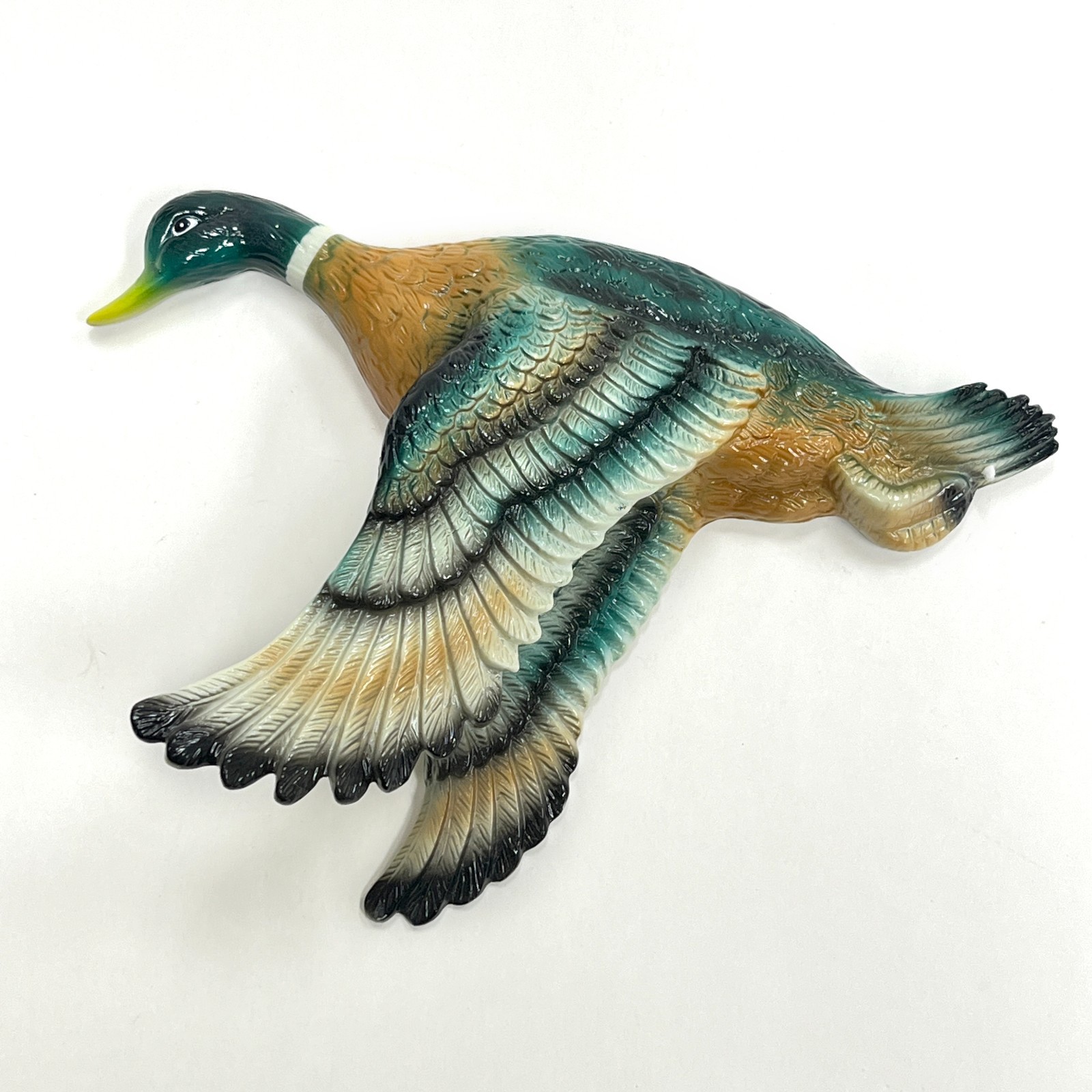 Ceramic Flying Mallard Ducks Wall Hanging Decor 10&Prime;