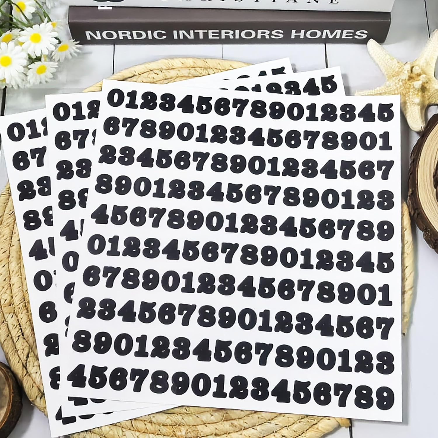 1/2 Inch Self Adhesive Vinyl Number Stickers, Waterproof Number Stickers for Org