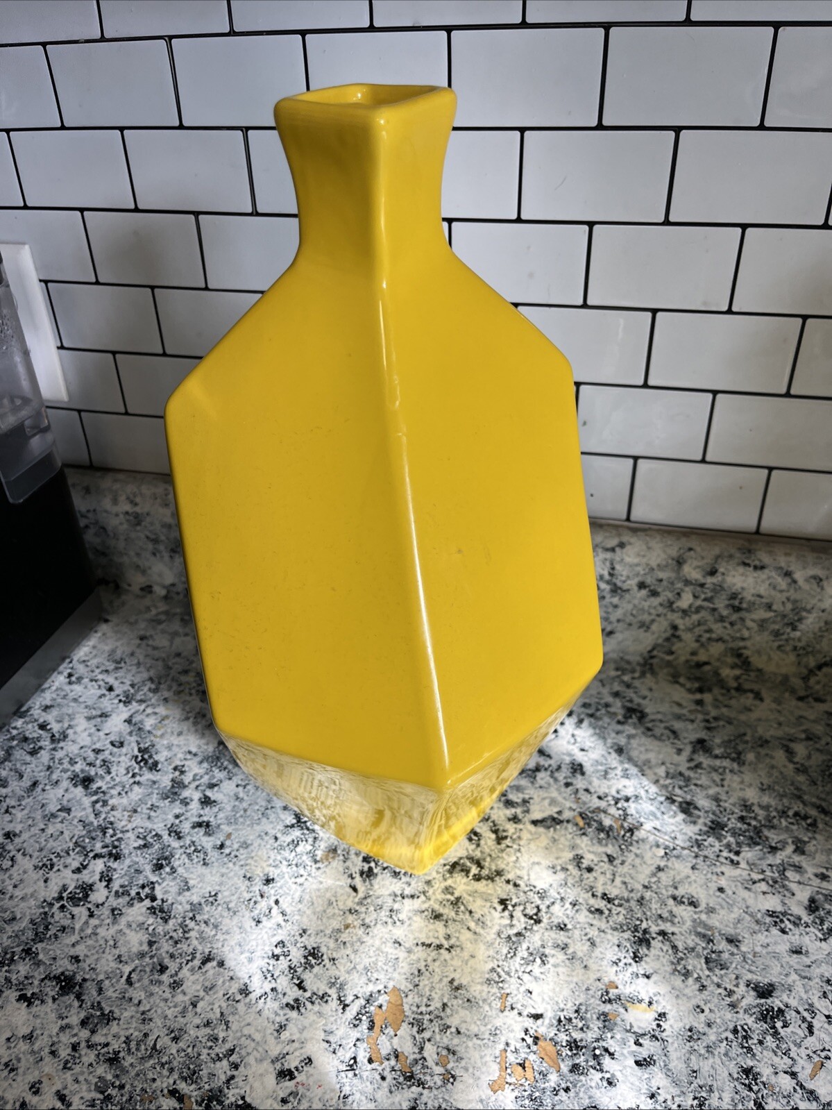 Yellow Geometric Modern Ceramic Vase