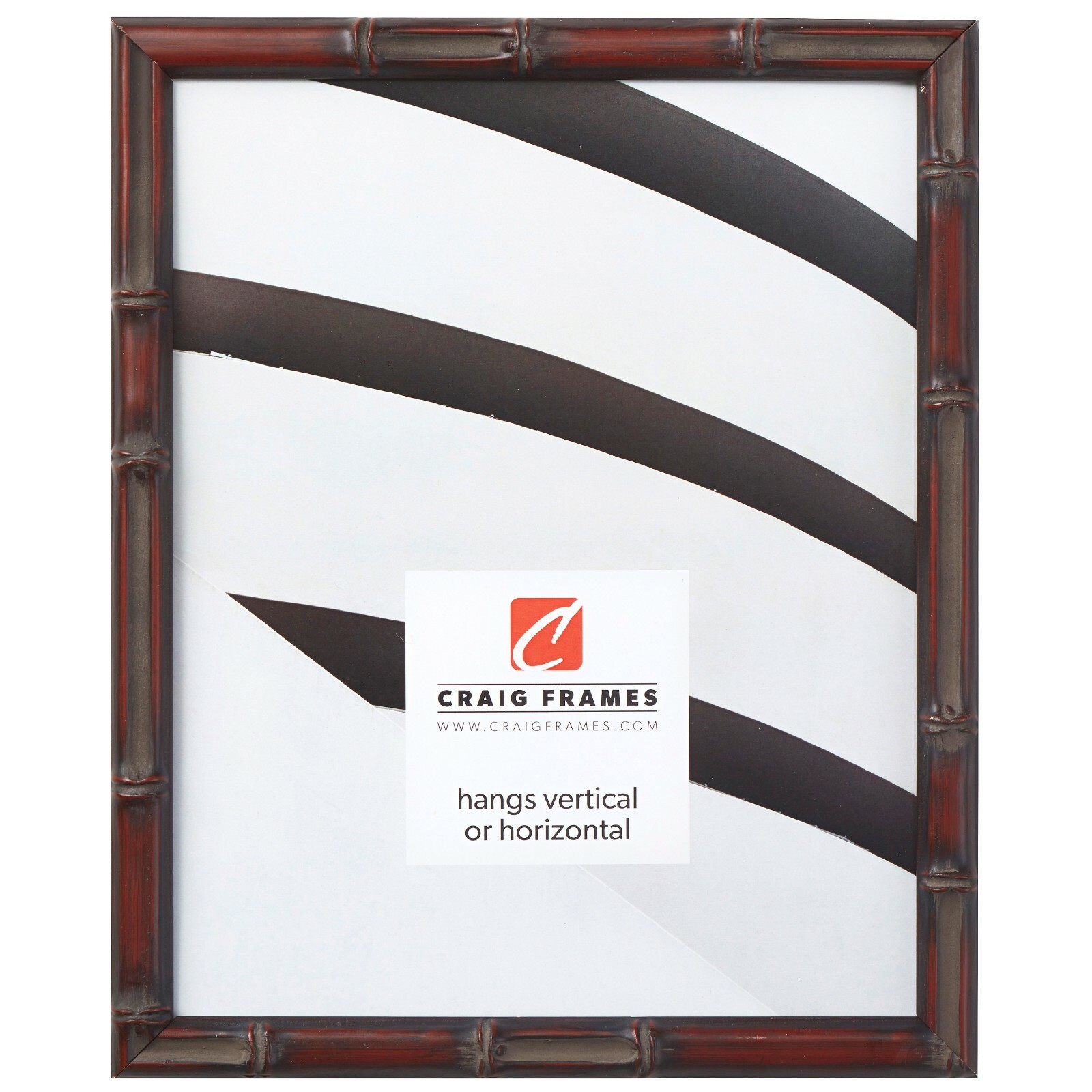Craig Frames Vintage Bamboo, 0.75&Prime; Brushed Mahogany, Wood Core Picture Frame