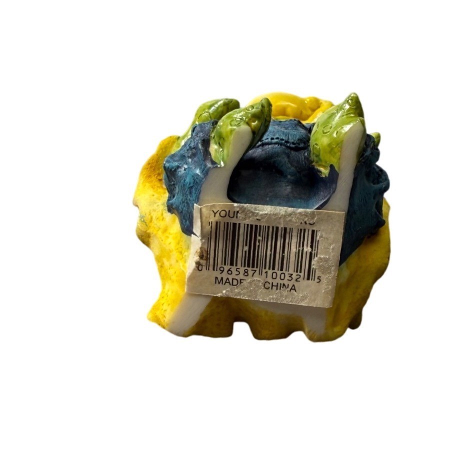 Frog Prince Figurine with Gold Crown and Cape Green Resin Statue 4 Inch