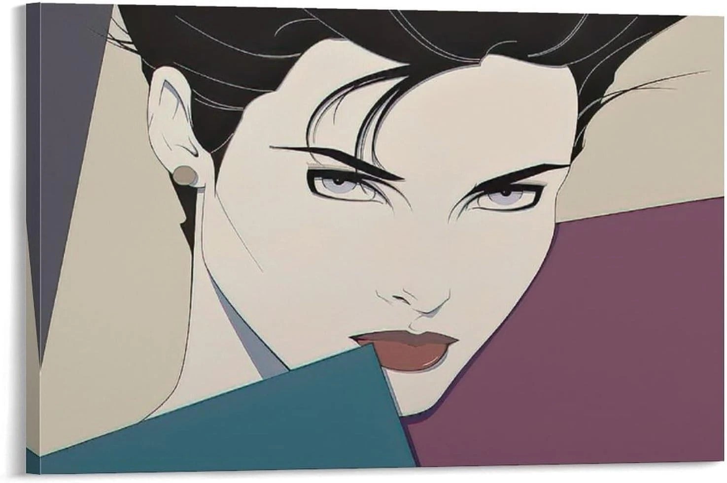 Patrick Nagel Art Print – Retro Minimalism & 80s Aesthetic Wall Decor 24×36