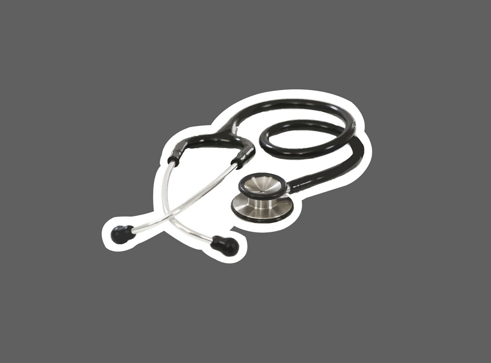 Stethoscope Sticker Doctor Waterproof Medical Nurse Biometrics Gift NEW