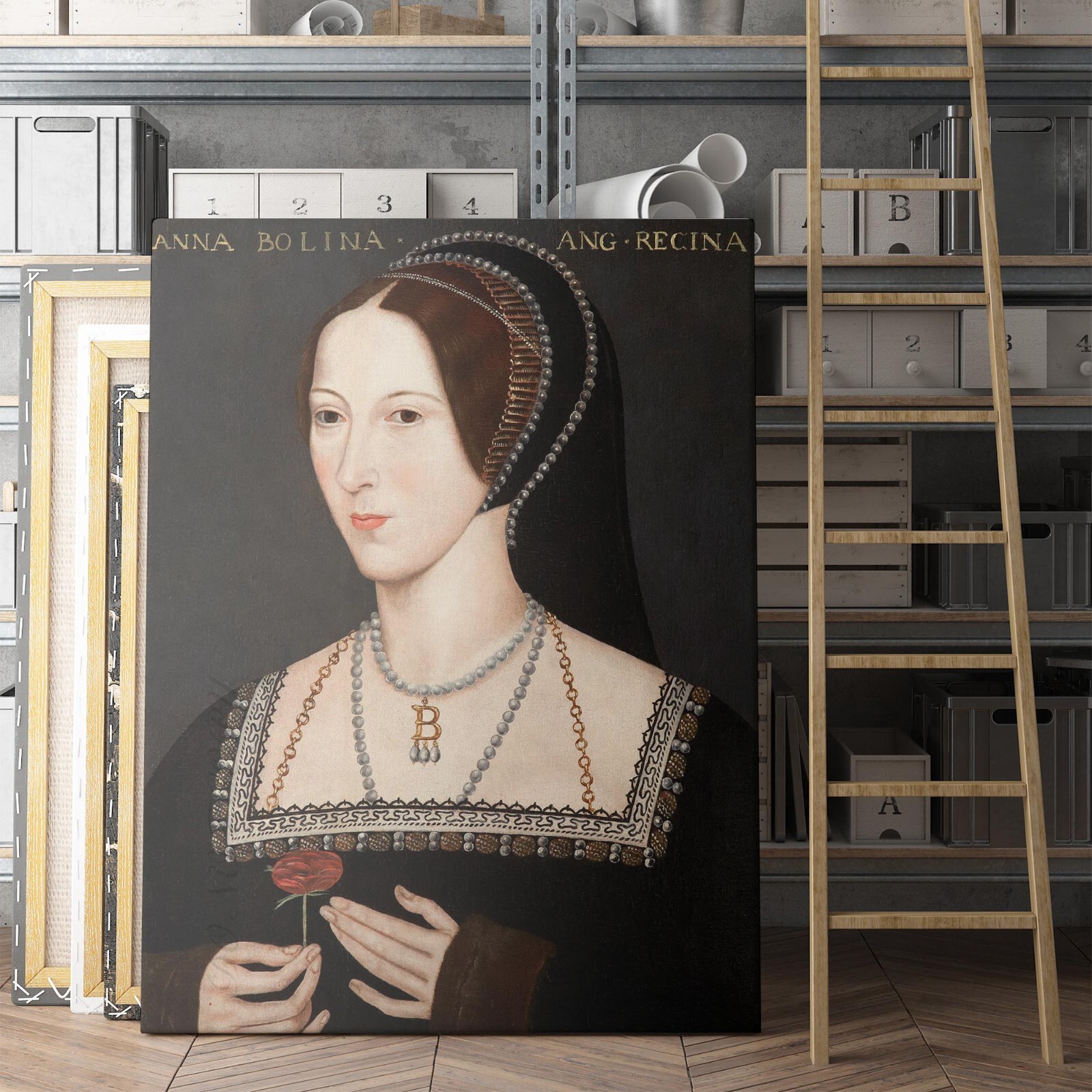 Anne Boleyn – Queen of England Vintage Paintings History Canvas Print Wall Art