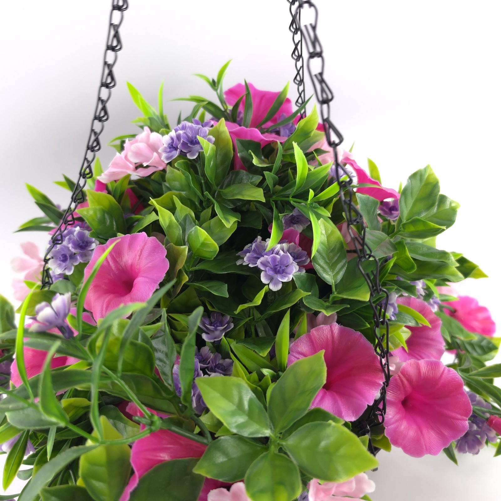Wicker Park 18&Prime; Cascading Multicolor Petunia and Wildflower Hanging Basket