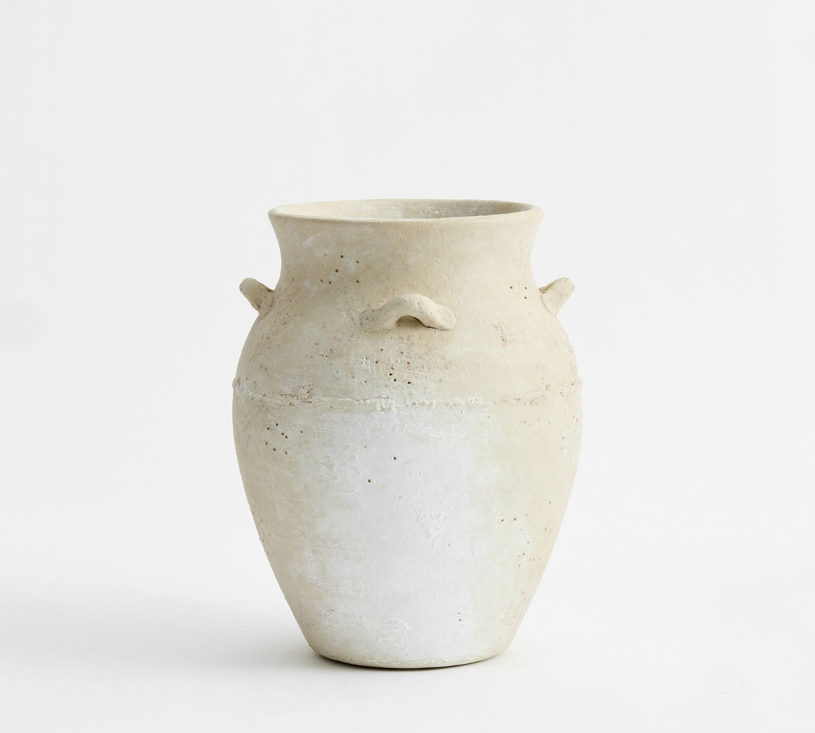 Pottery Barn Dune Ceramic Vase Collection Medium Vase 15.75&Prime; Beige Decor