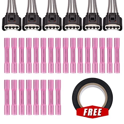 Set of 6 Toyata Wiring Harness Kit and Ignition Coils Pack Compatible with Toyot
