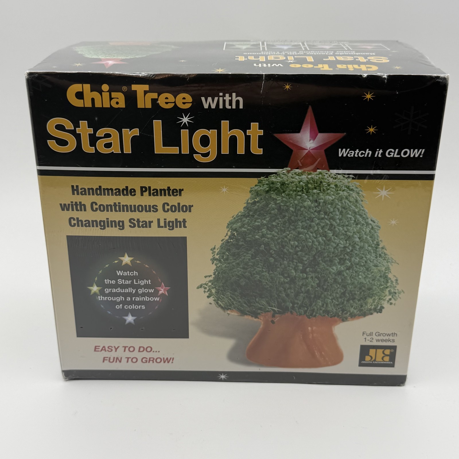 Chia Tree with Star Light Handmade Decorative Planter New Sealed Growing Kit