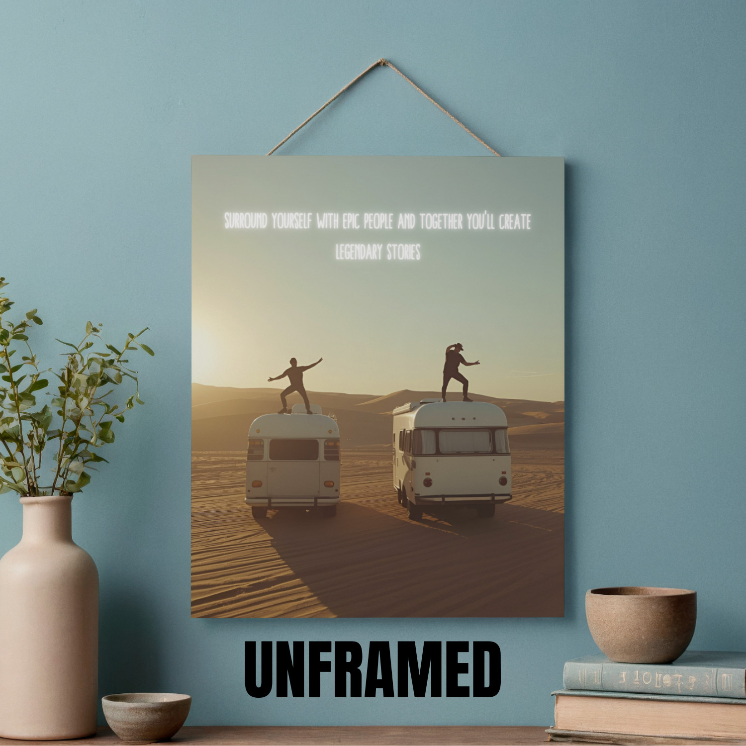 Surround Yourself Inspirational Wall Poster Art Print Home Decor Friends Gift