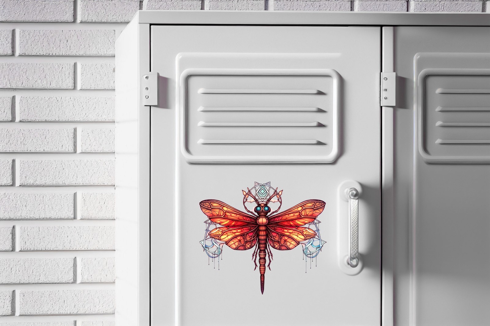 Orange Dragonfly UV DTF Transparent Sticker / Decal