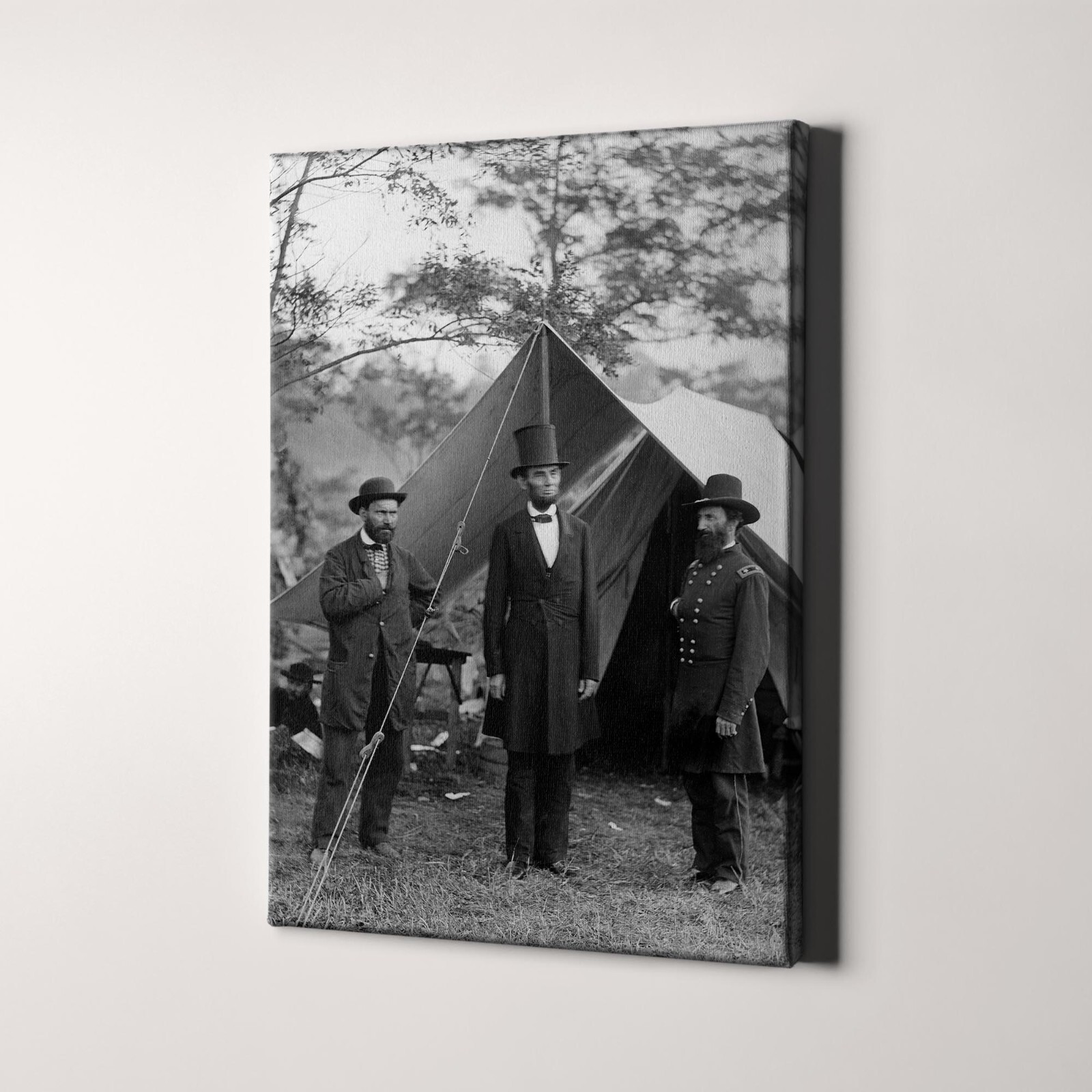 Abraham Lincoln At Antietam Canvas Wall Art Print