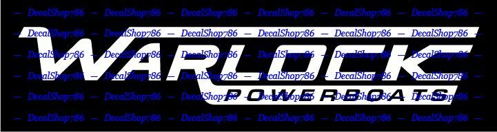 Warlock Boats II – Outdoor Sports – Vinyl Die-Cut Peel N&rsquo; Stick Decals/Stickers