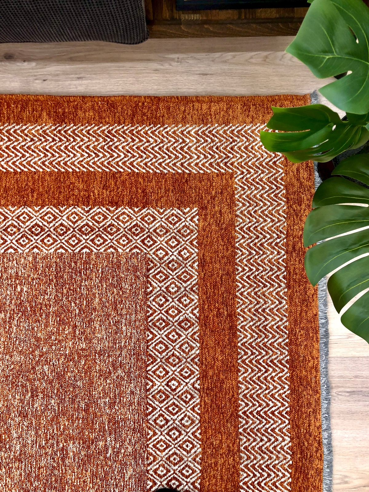Alfa Rich Scandinavian Burnt Orange Washable Area Rugs for Living Room Bedroom