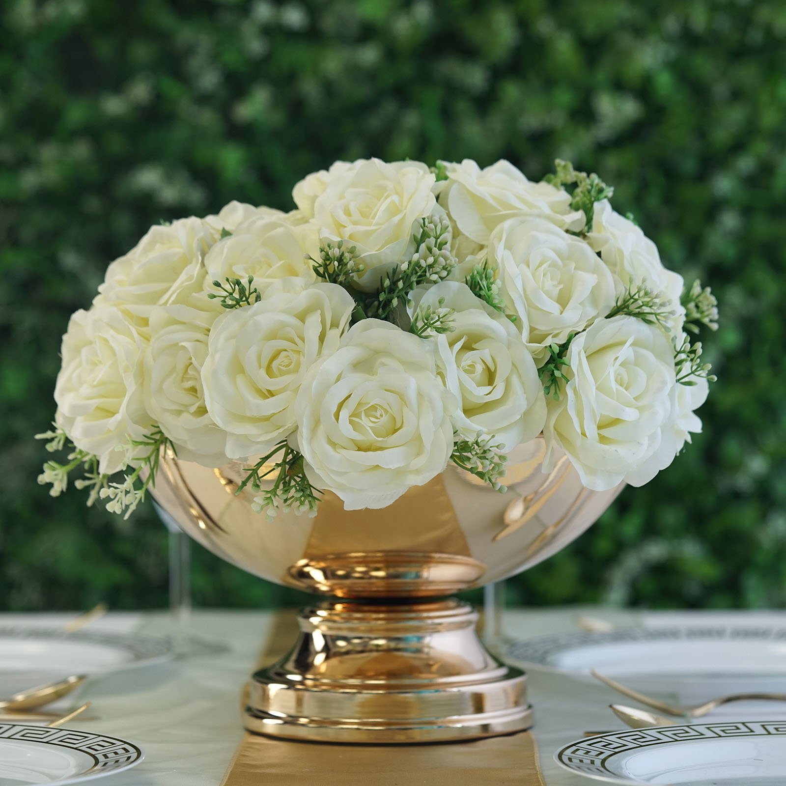 6 pcs GOLD METAL 12&Prime; tall Pedestal Table Compote Vases Bowls Party Wedding SALE
