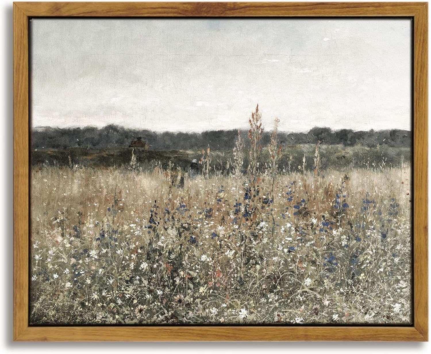 Classical Wildflower Canvas Wall Art – Vintage Decor for Bathroom & Living Room